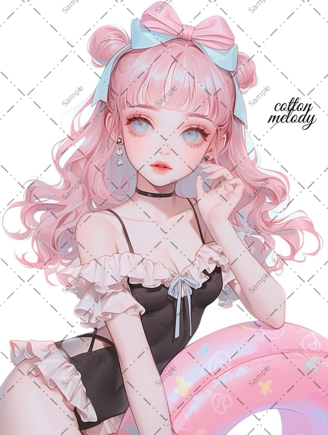 original sticker no.1239 人物贴纸 原创贴纸 人物贴纸 女孩贴纸 原创人物贴纸 - 贴纸 - 纸 