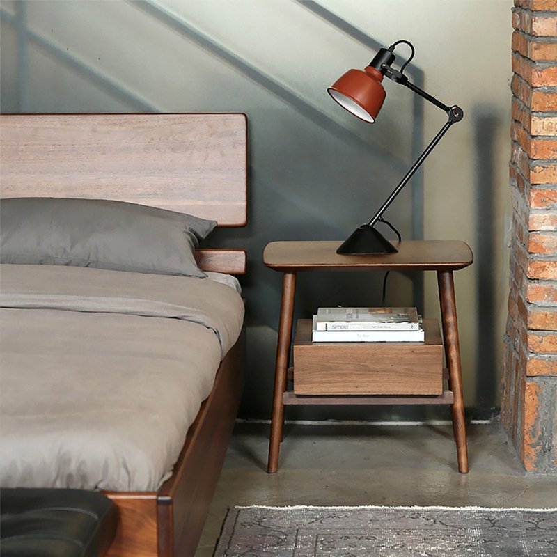 【D3原木家居】Nigel北美胡桃木床头柜 边桌 桌几 全实木 - 其他家具 - 木头 