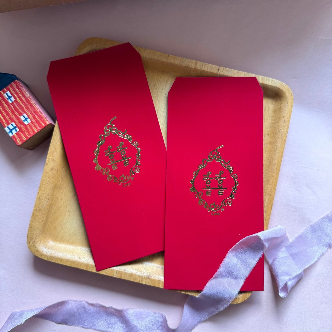 【快速出货】手绘喜字 烫金红包 婚礼红包 婚礼小物 - 红包/春联 - 纸 红色