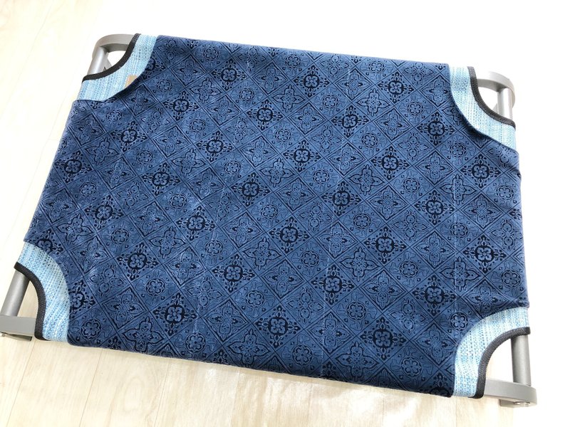 冰晶灰-埃及蓝+深蓝丝花 - 床垫/笼子 - 其他金属 灰色