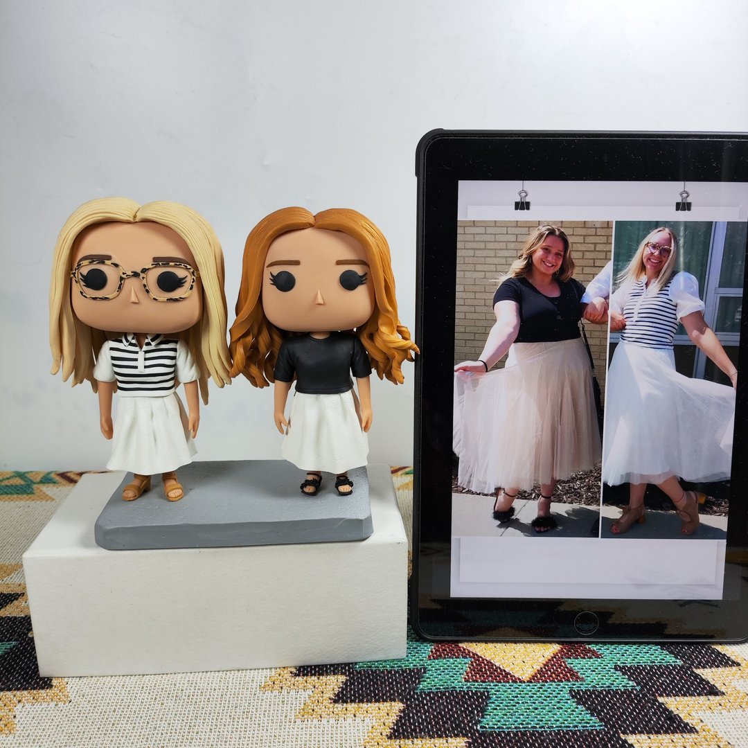 纯手工定制美国Funko Pop 自画肖像公仔娃娃男朋友老公生日礼物 - 玩偶/公仔 - 粘土 多色