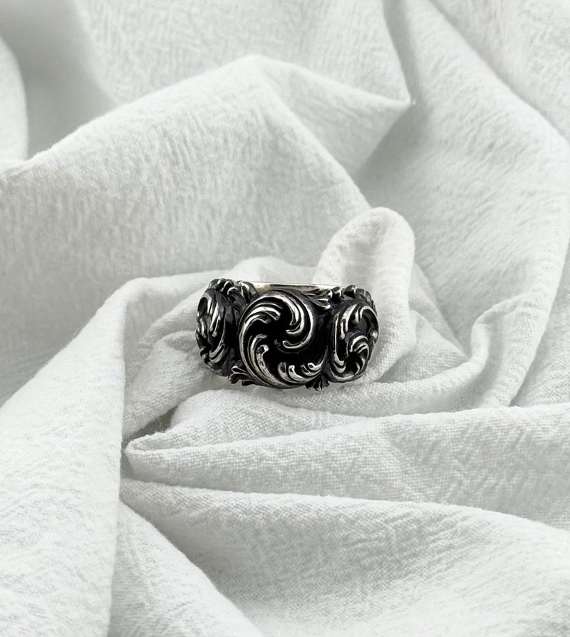 SVAYAM/手工银饰/纯银/戒指/巴洛克/洛可可/卷草戒M - 戒指 - 纯银 