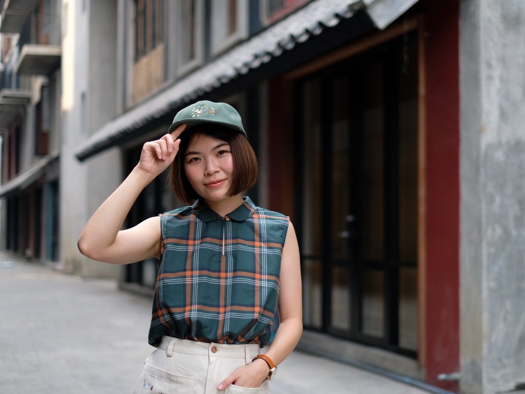 Hallow Top 无袖上衣 : Green Tartan 绿色格子呢 - 女装上衣 - 棉 绿色