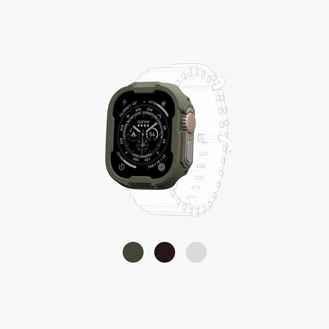 UAG Apple Watch Ultra/Ultra 2(49mm) 耐冲击保护壳-黑 - 数码小物 - 橡胶 多色