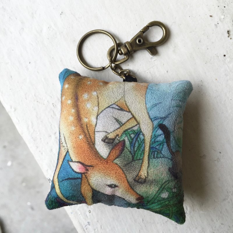 Jungle Find 丛林找 / 手工钥匙圈吊饰 /森林浴.鹿森林 - 钥匙链/钥匙包 - 聚酯纤维 绿色