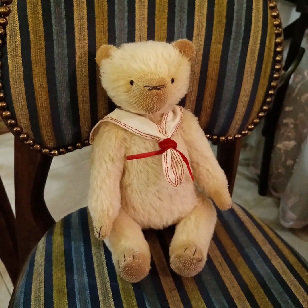 Artist teddy bear, Polar bear sailor, Stuffed animal - 玩偶/公仔 - 其他材质 