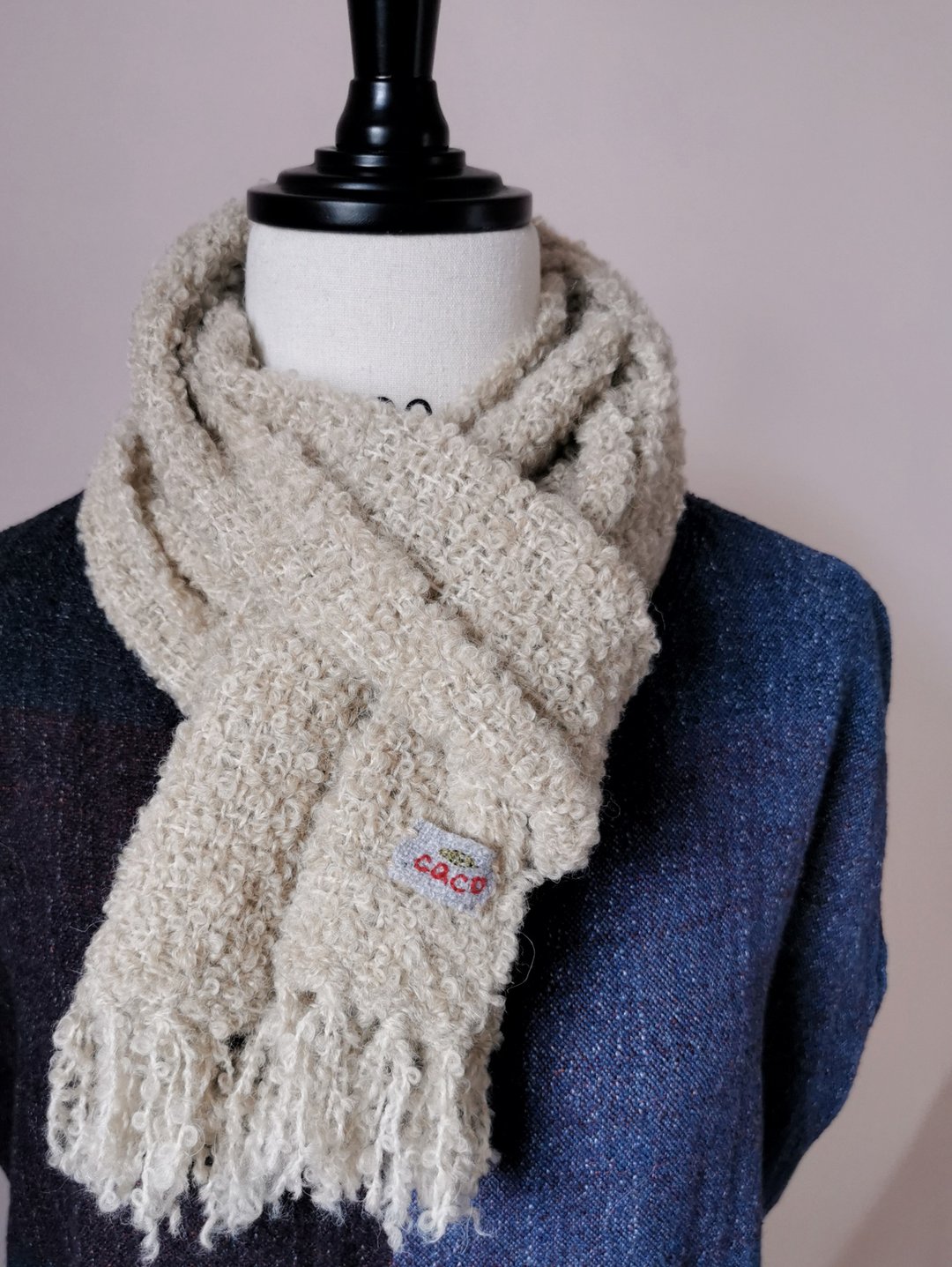 Handwoven by Beatrice | 手织圈圈羊驼羊毛围巾 - 围巾/披肩 - 羊毛 