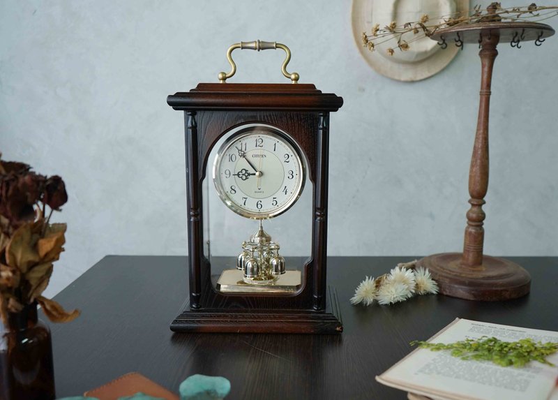 日本杂货 - 古道具平成年产木制古董手提时钟 - 时钟/闹钟 - 木头 咖啡色