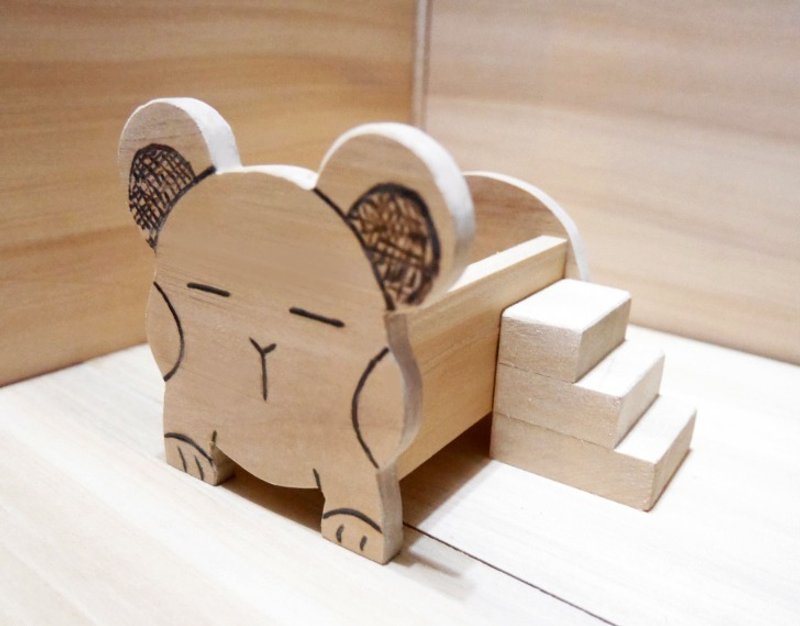 【小目工坊】-【天然呆款】时尚古锥造型 鼠床 鼠窝 鼠用品 仓鼠 宠物 - 床垫/笼子 - 木头 咖啡色