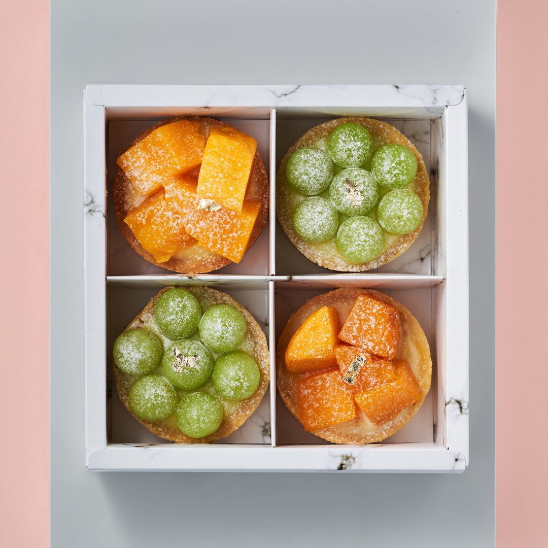 4格小塔盒 / 3寸*4入/ 新鲜水果塔, 出货当日制作 - 蛋糕/甜点 - 新鲜食材 黄色
