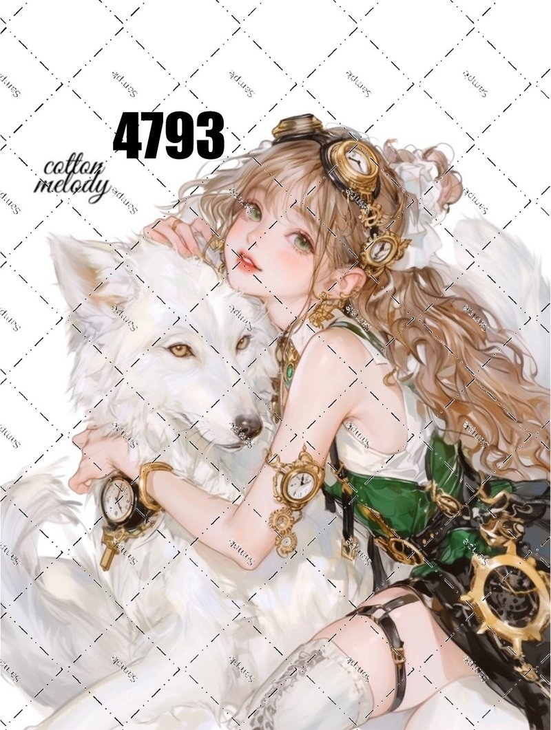 original sticker no.4793 人物贴纸 原创贴纸 原创人物贴纸 装饰贴纸 cotton melody - 贴纸 - 纸 
