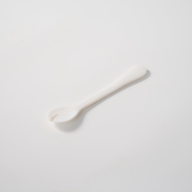 生日礼物 | 珍珠母贝 白色汤匙/ 来自澳洲的天然贝壳 - 餐刀/叉/匙组合 - 贝壳 白色