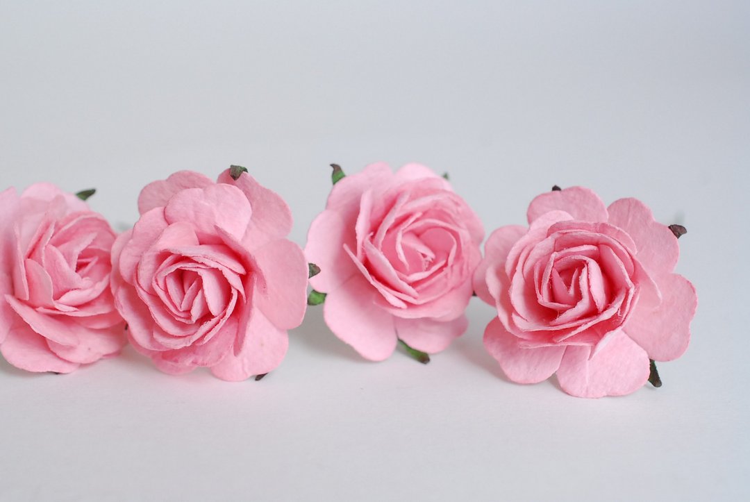 Paper Flower, centerpiece, DIY 25 pieces rose size 3.5 cm., pink peach color - 其他 - 纸 粉红色