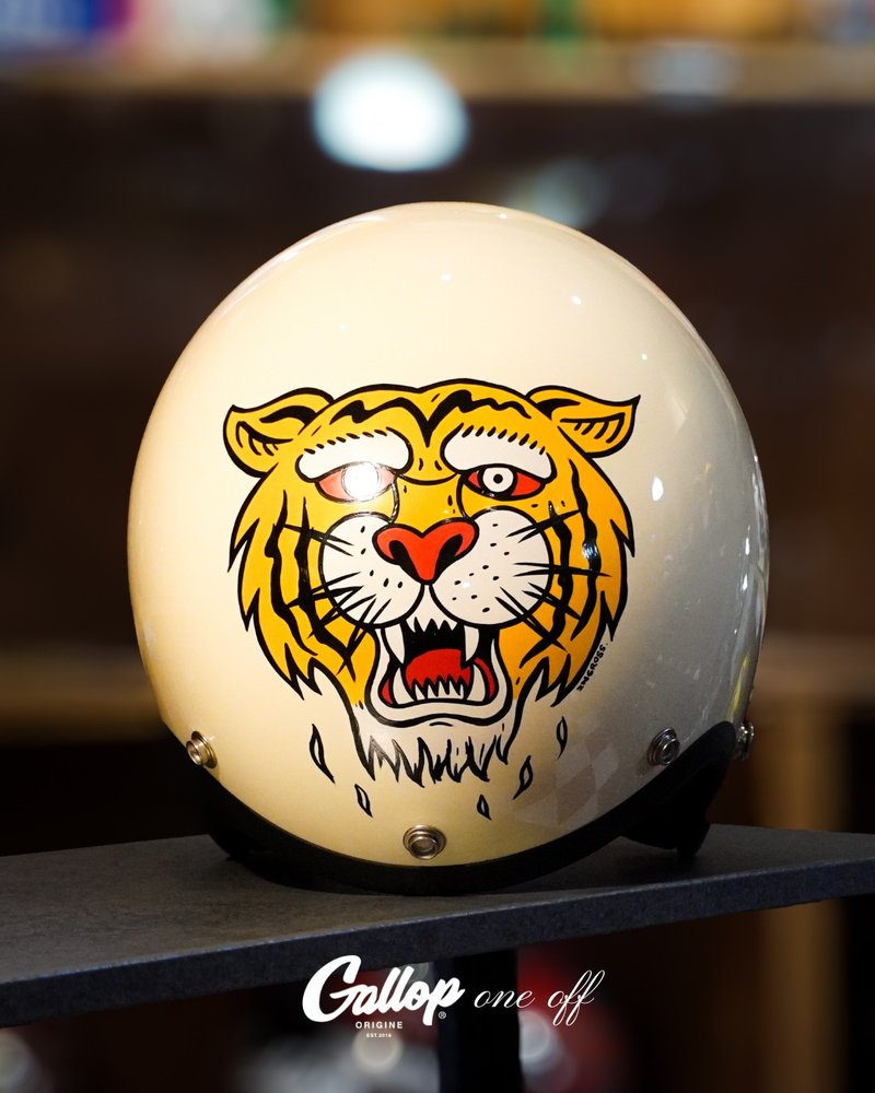 One off系列 老美式彩绘帽设计 3/4半罩安全帽 - 安全帽 - 其他材质 