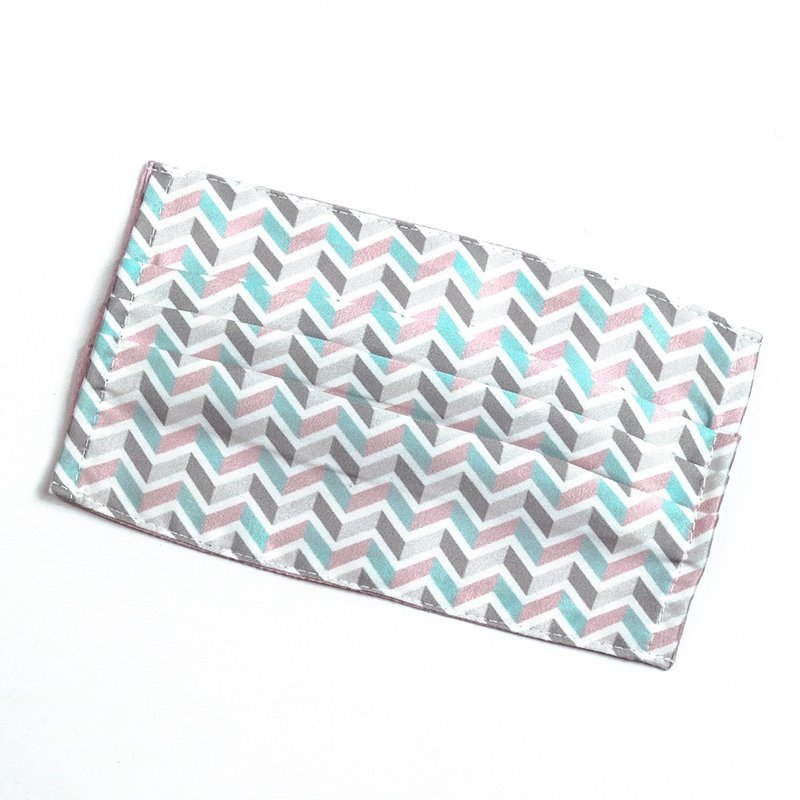 防泼水口罩套 –粉蓝撞色款 - 口罩 - 其他人造纤维 