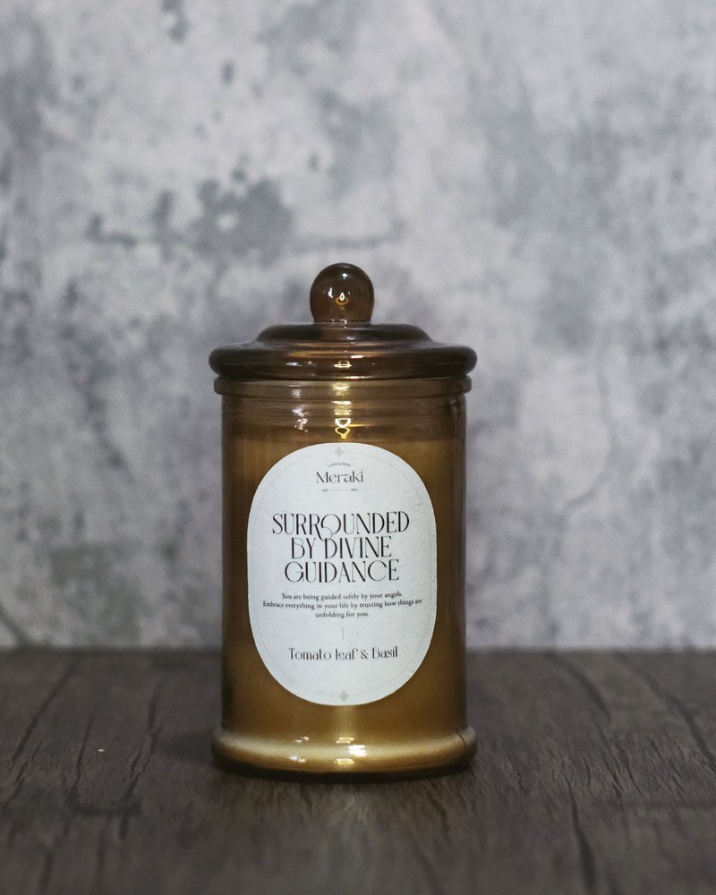 天使祝福蜡烛 - 番茄叶和罗勒 - 蜡烛/烛台 - 蜡 咖啡色