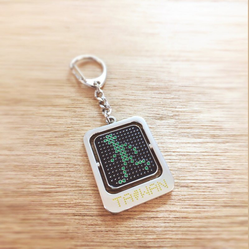 趣玩台湾吊饰/钥匙圈-小绿人 - 钥匙链/钥匙包 - 其他金属 银色