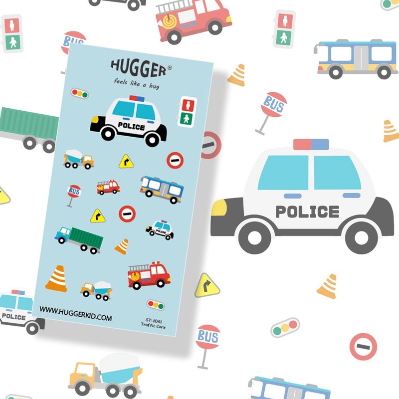 HUGGER 割型贴纸 图样-小汽车 警车 交通车 防水不干胶贴纸 - 贴纸 - 防水材质 蓝色