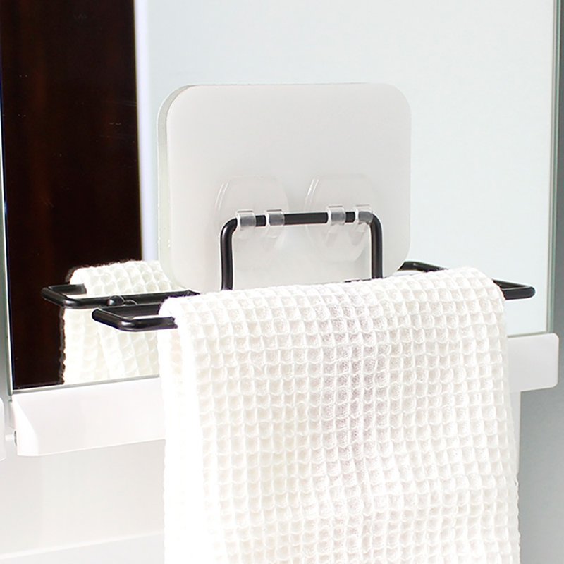 毛巾掛架  Otel Magic Sticky Hook Towel Hanger タオルハンガー　素面無印貼片 - 卫浴用品 - 塑料 黑色