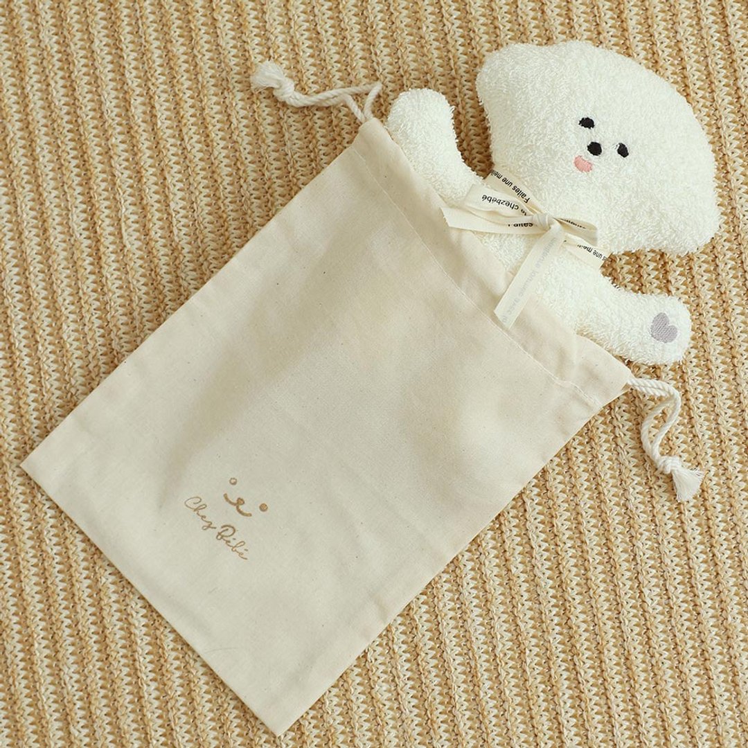 韩国Chezbebe 雪白小狗安抚娃娃 - 玩具/玩偶 - 棉．麻 
