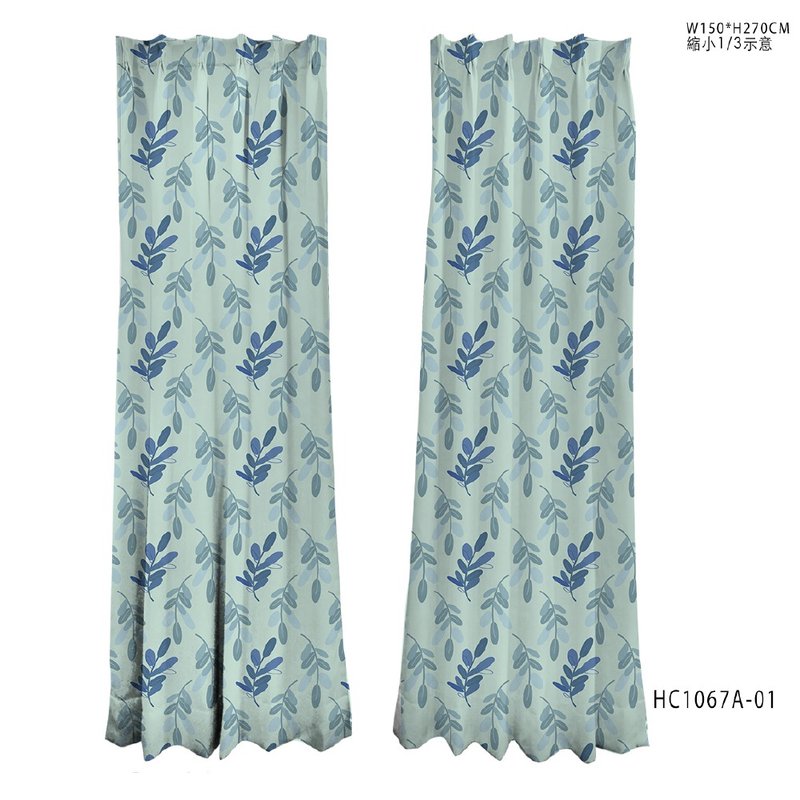 品牌设计印花窗帘  Fresh leaves 清新叶子 - 门帘/门牌 - 聚酯纤维 