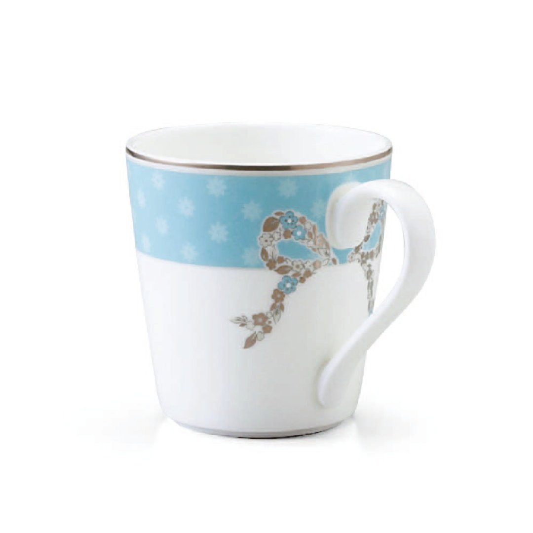 Felicita 心心相印骨瓷马克杯290ml(蓝) - 咖啡杯/马克杯 - 瓷 白色