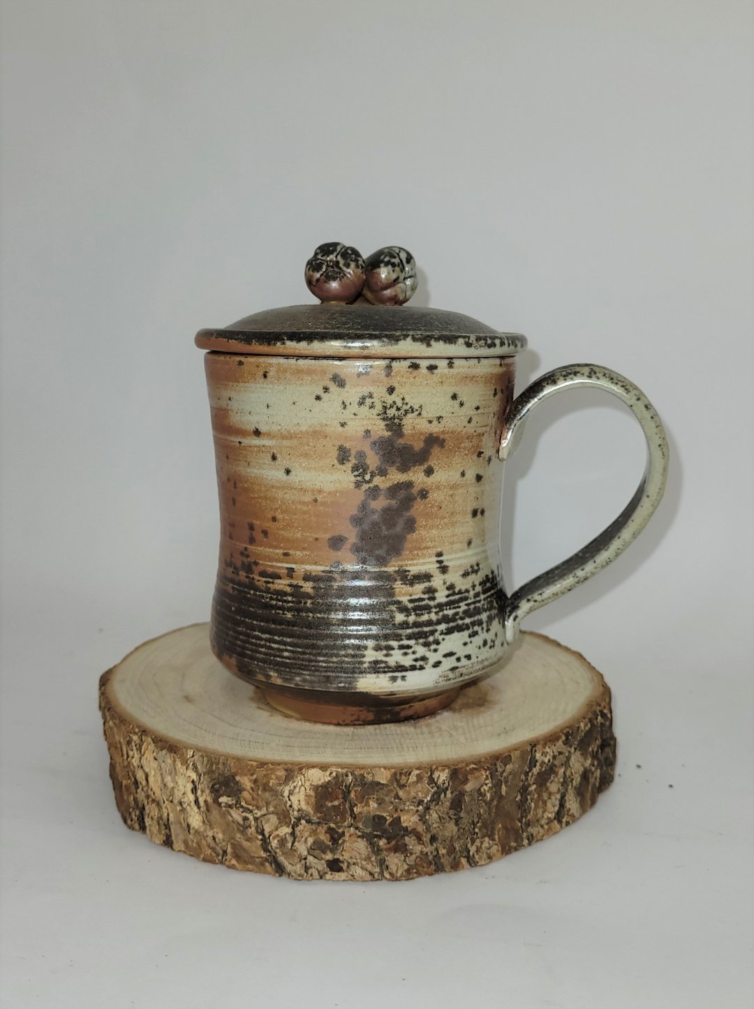 莲雾钮泡茶盖杯  好事莲连盖杯  瓷土柴烧盖杯 - 茶具/茶杯 - 瓷 