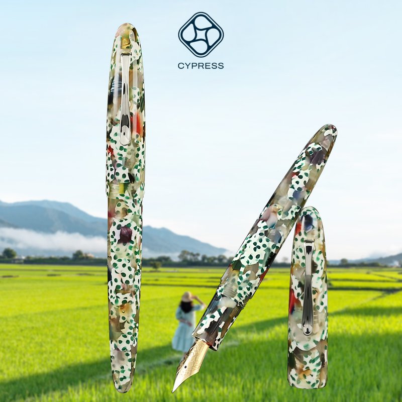 CYPRESS【花红水绿-CE047】气密套钢笔 独家设计 优雅修长 - 钢笔 - 其他人造纤维 多色