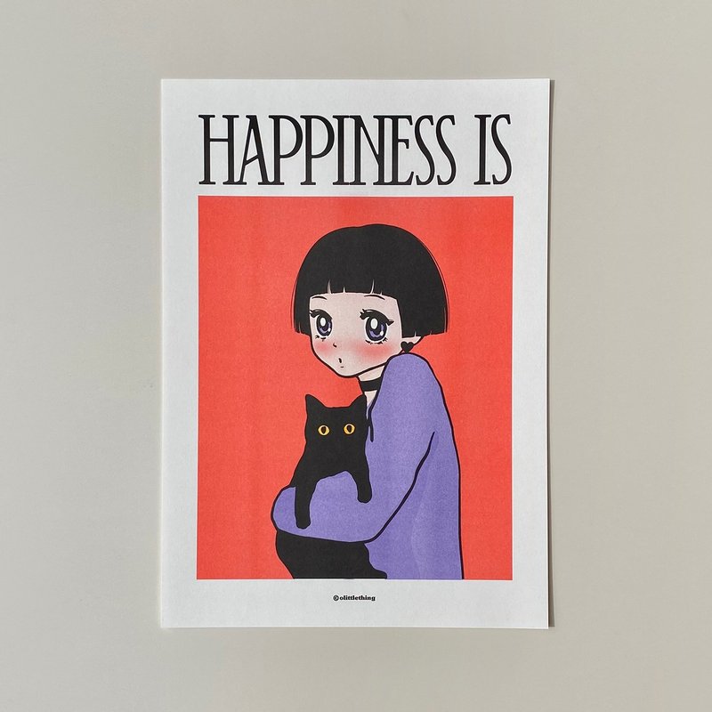 Risograph 墙壁装饰插画海报(A3) - 海报/装饰画/版画 - 纸 