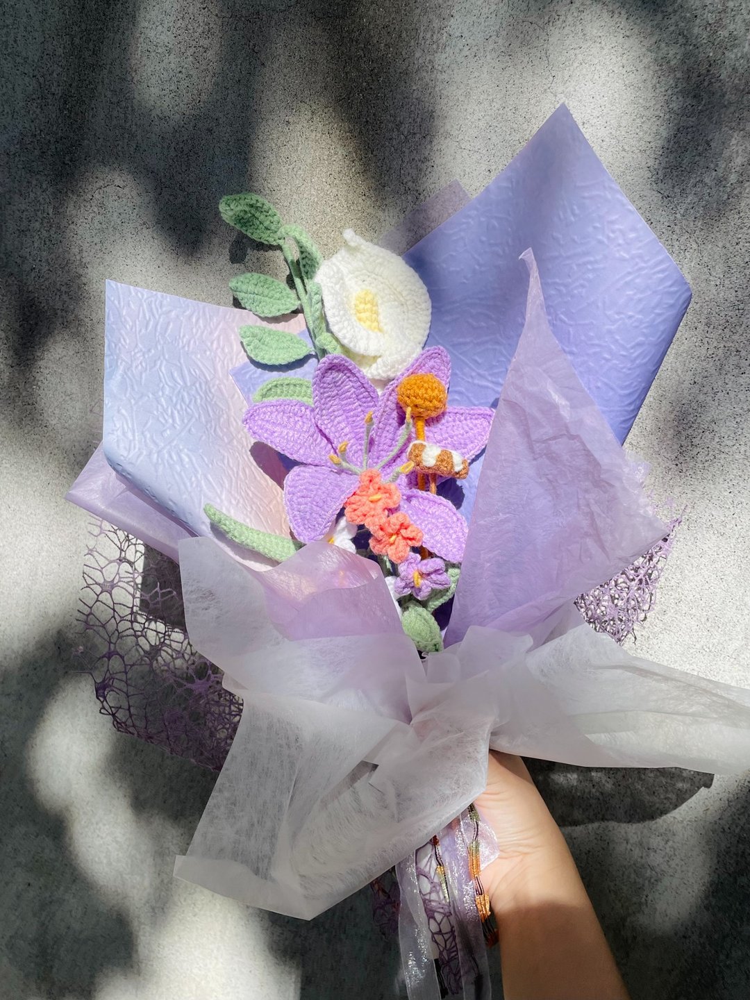 紫愿意为你 | 手工钩针花束 | 可定制  增购花朵 - 摆饰 - 棉 多色