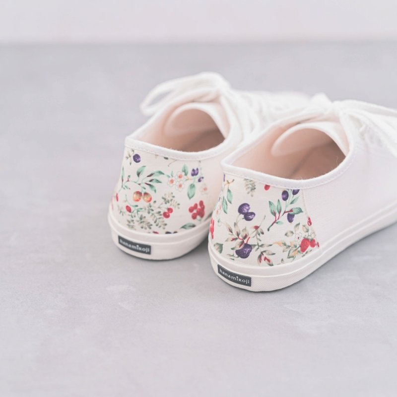 后跟小细节【脚踏车日】花菓物语 圣诞推荐 礼物 零码 秋冬穿搭 - 女款休闲鞋 - 棉．麻 