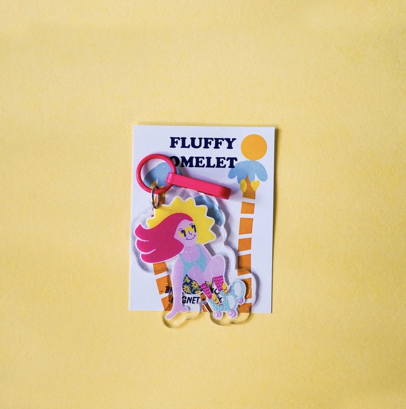 Fluffy Omelet - Pin / Keychain / Phone grip - Cool kids - 吊饰 - 压克力 