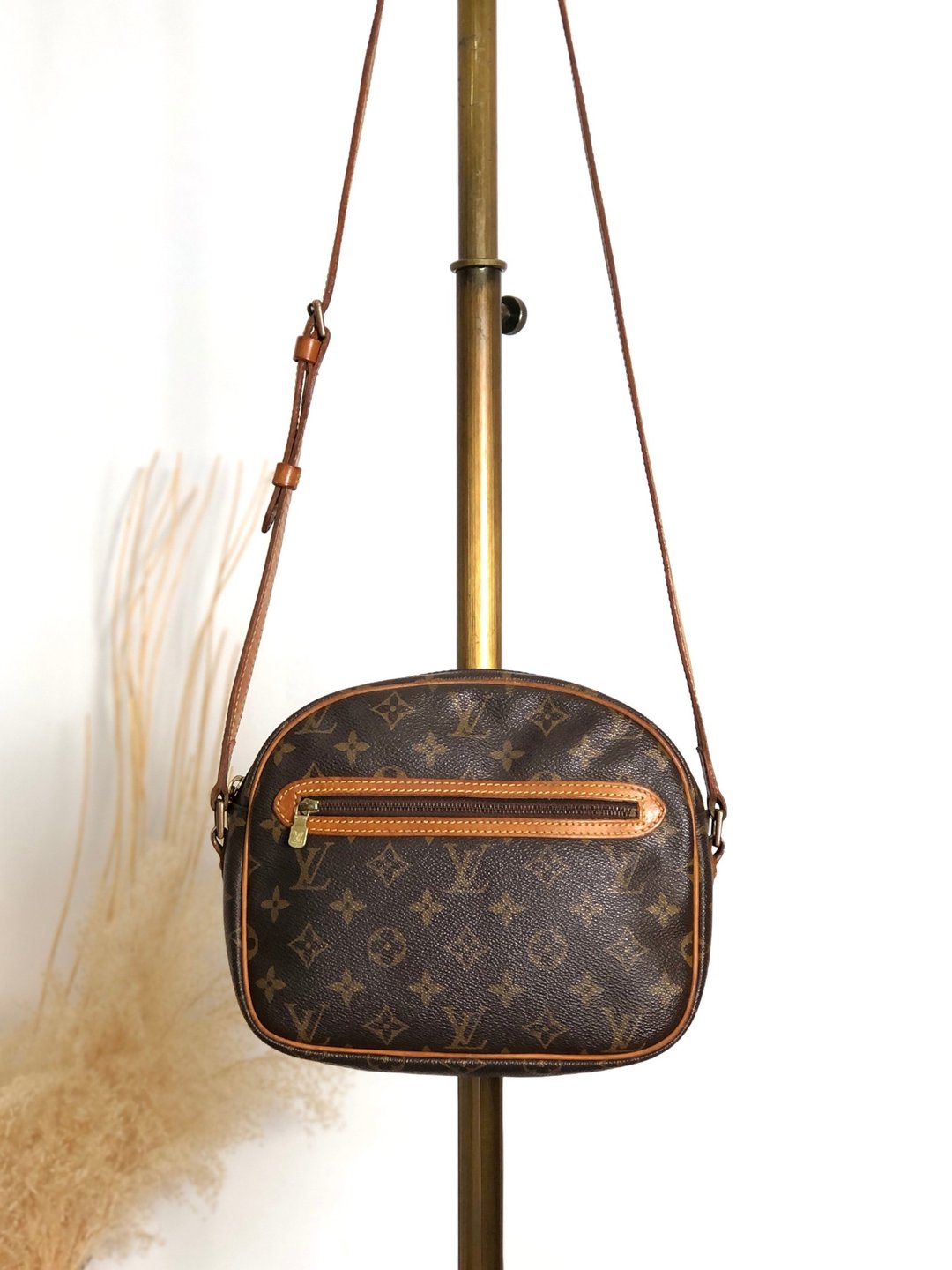 【日本直送 名牌中古包】LOUIS VUITTON 路易威登 Monogram 单肩包 棕色 PVC vintage 古董 fywb25 - 侧背包/斜挎包 - 防水材质 咖啡色