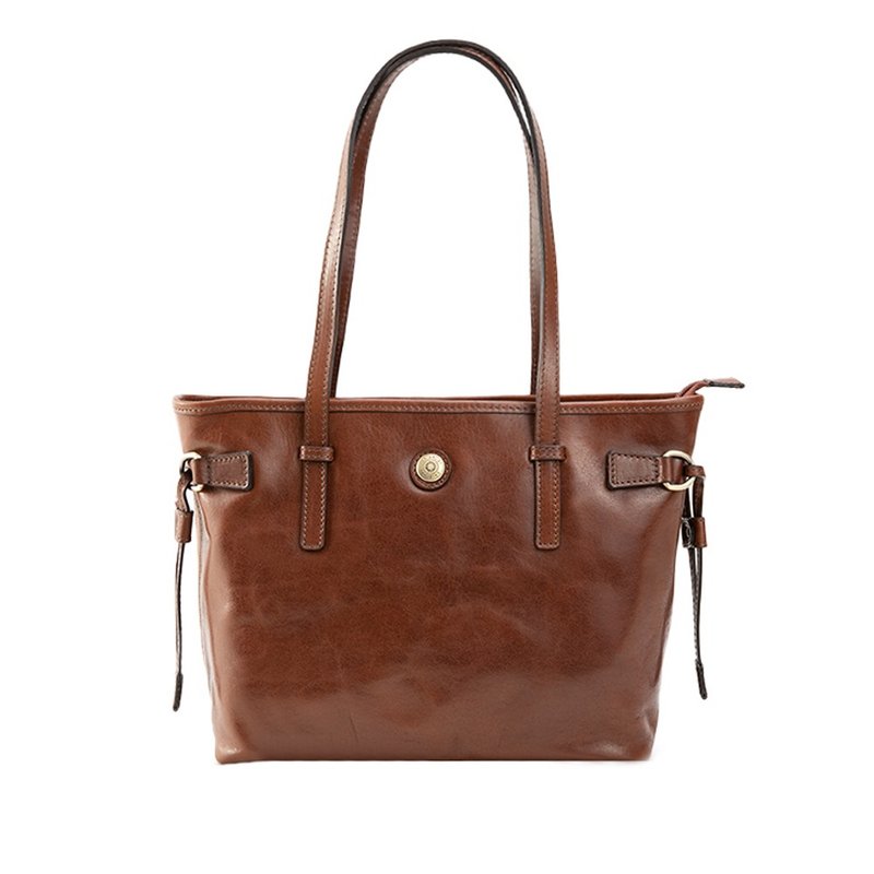 CHIARUGI 意大利牛皮 NEW CLASSIC 单肩包 - 手提包/手提袋 - 真皮 咖啡色