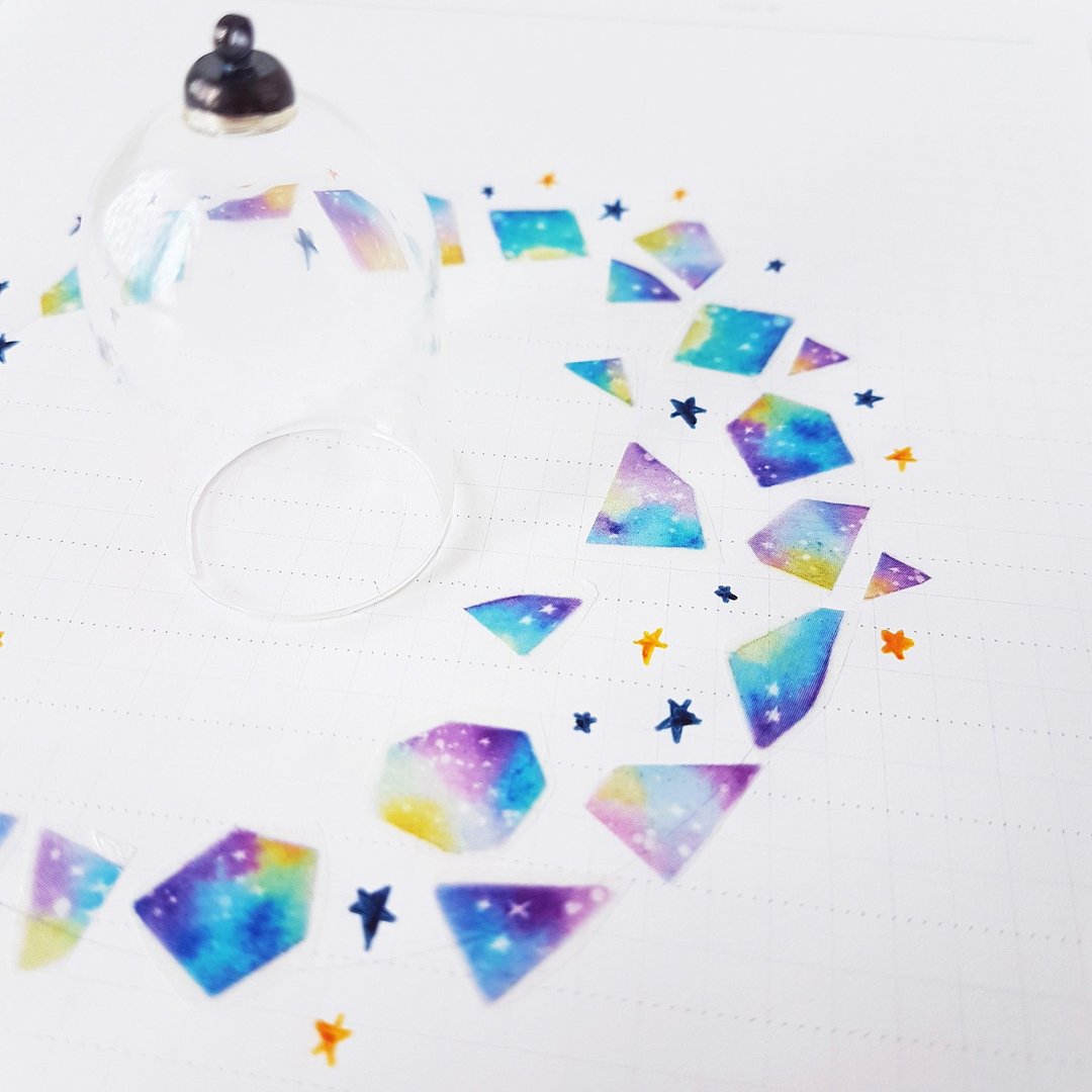多角恋 纸胶带 - 纸胶带 - 纸 紫色