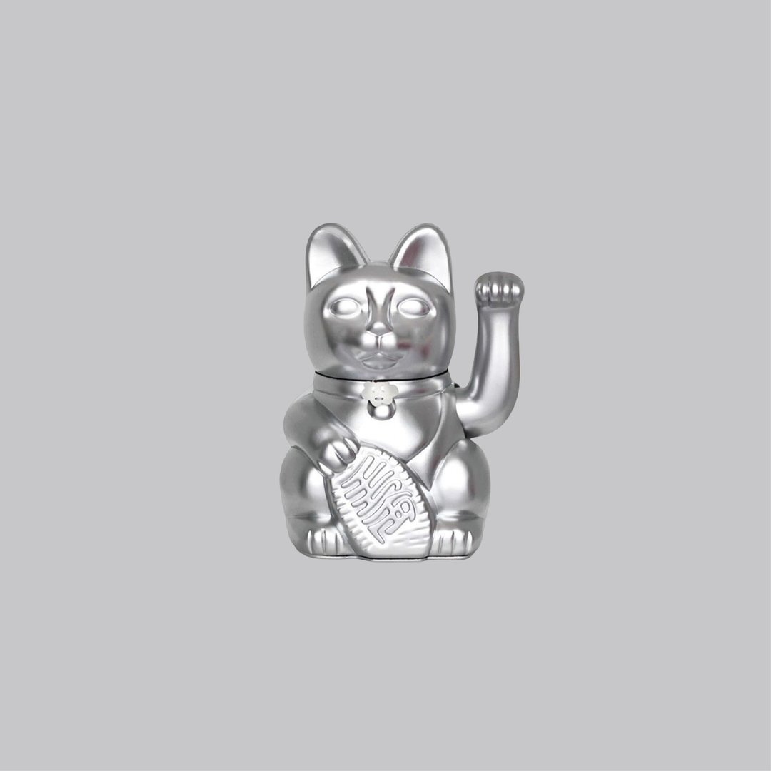 【Diminuto Cielo 招财猫】 Tiny Sky 幸运招财猫 - 银色 15CM - 玩偶/公仔 - 其他材质 银色