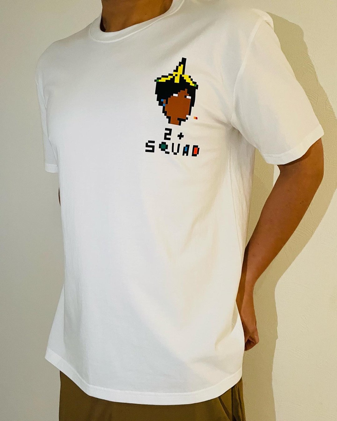NFT像素系列男装T shirt 上衣BANANA MAN - 男装上衣/T 恤 - 棉 白色