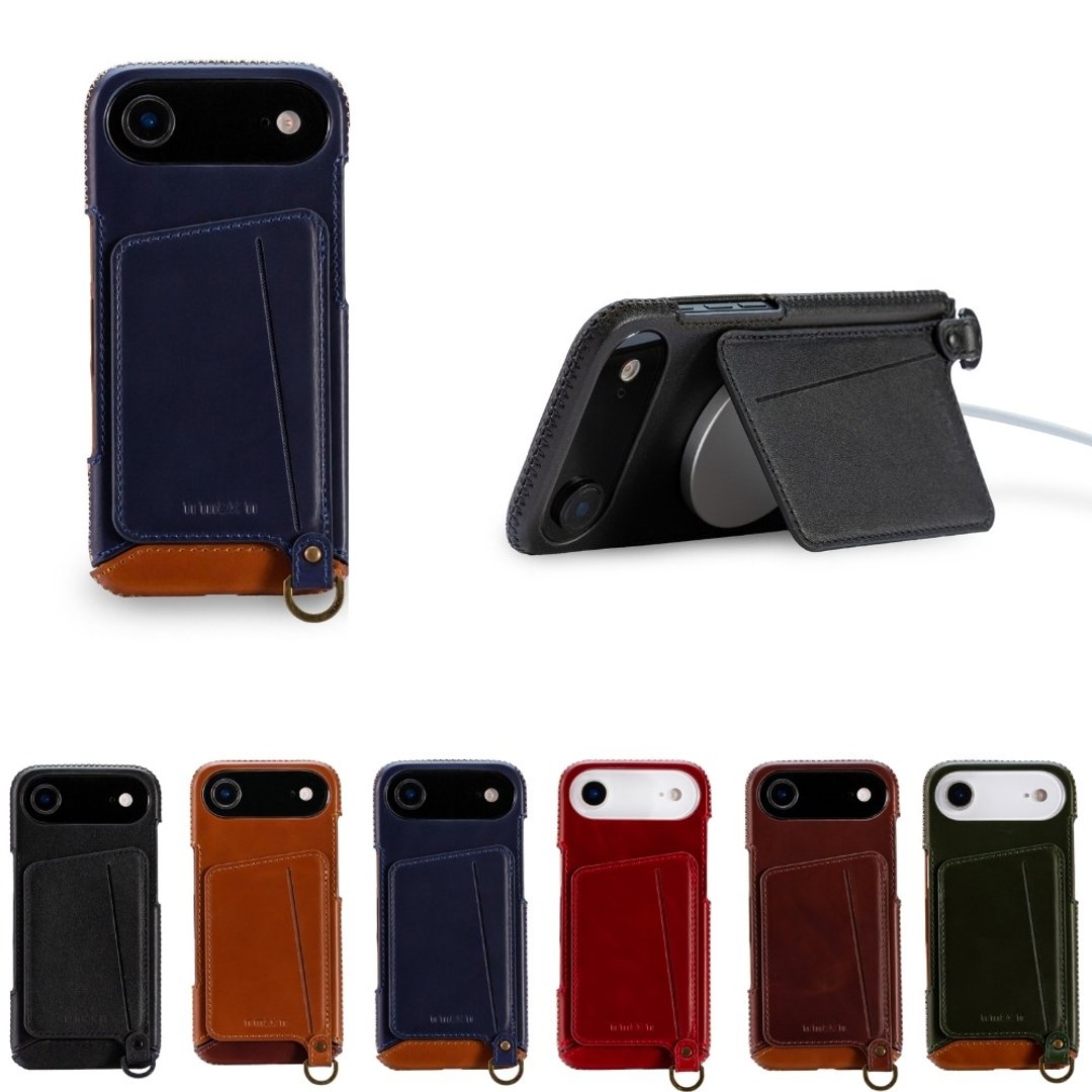 iPhone 17 Air 经典系列-磁吸站立卡袋手机皮套-六色任选 - 手机壳/手机套 - 真皮 多色