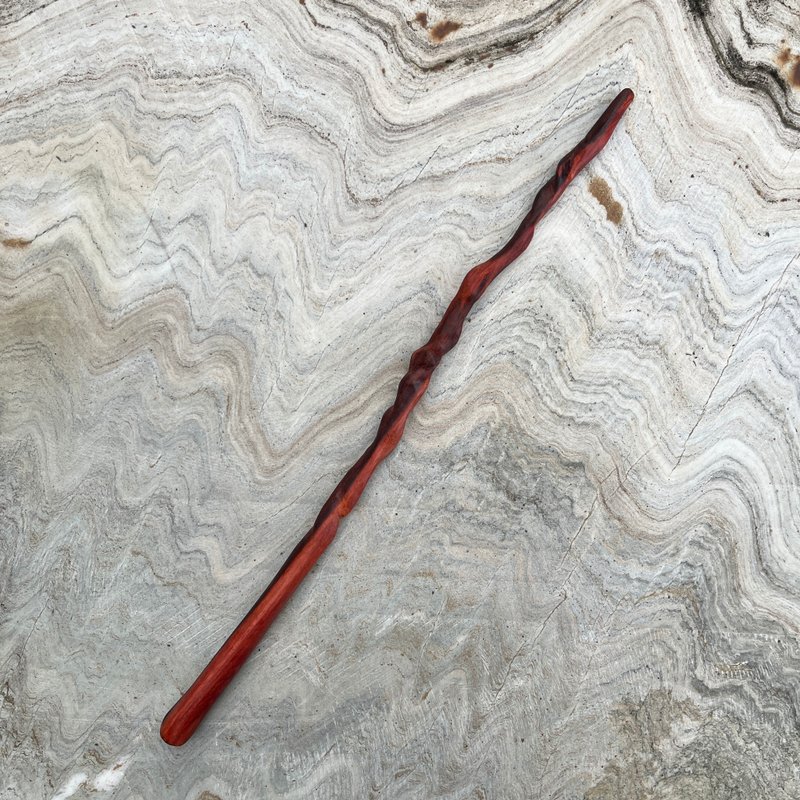 我制杖　魔杖　盎血谜枒　手工魔杖　手工法杖 - 摆饰 - 木头 红色
