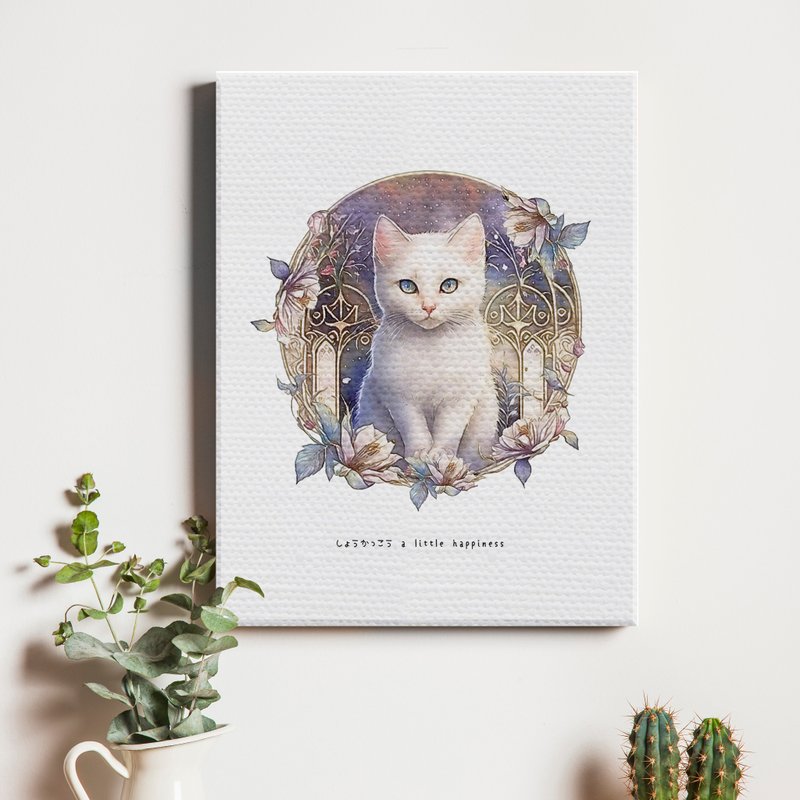 夜星猫猫/画布/无框画/装饰/摆饰/送礼/纪念品 - 画框/相框 - 其他材质 紫色