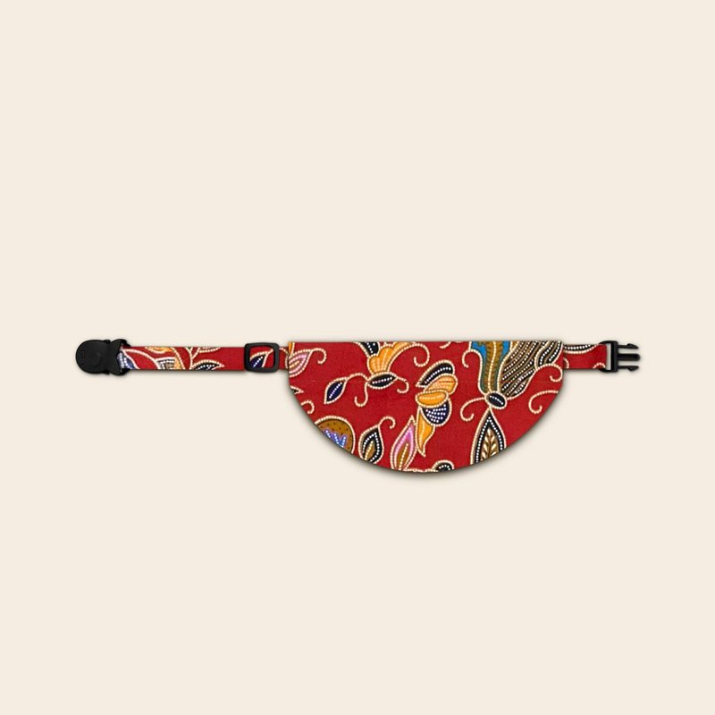 简约手工定制猫项圈 Batik Red Bandana Breakaway Cat Collar - 项圈/牵绳 - 棉．麻 
