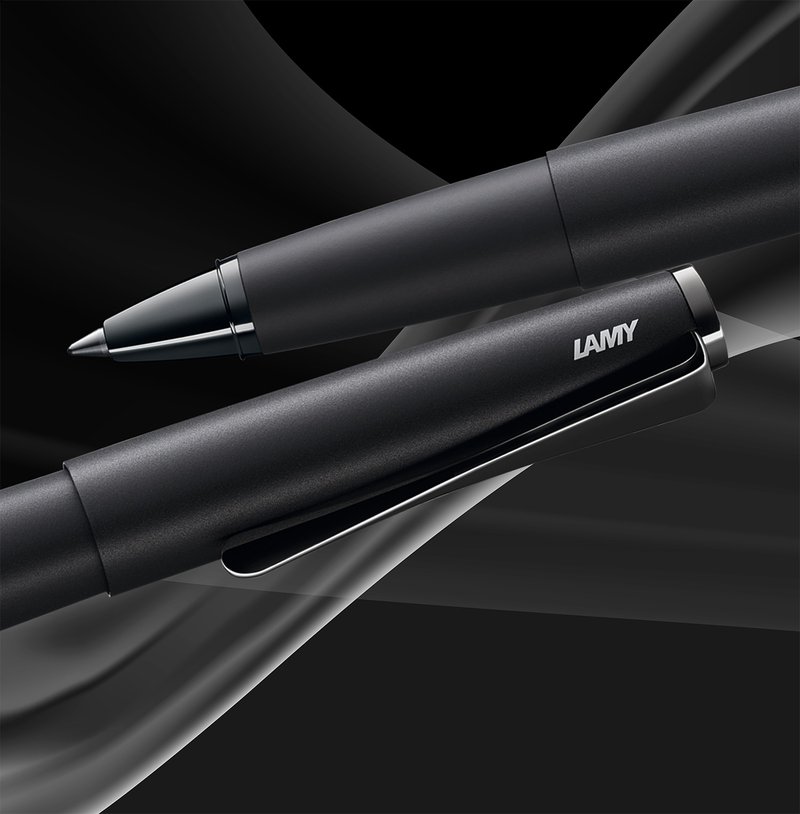 【雷雕免费刻字】LAMY 钢珠笔 / studio   - 奢华极黑 - 钢珠笔 - 铝合金 黑色