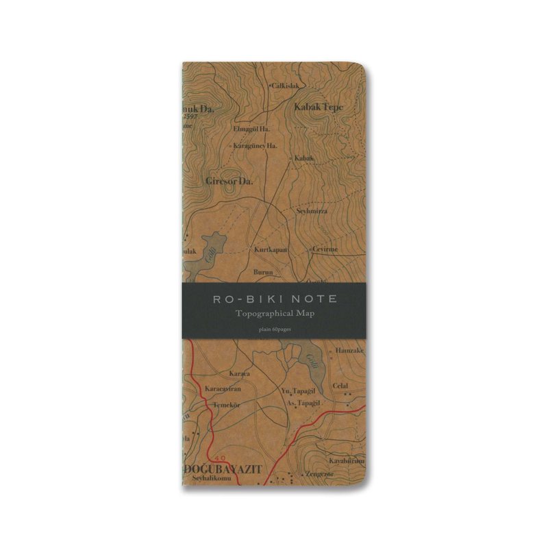 RO-BIKI NOTE Topographical Map - 笔记本/手帐 - 纸 咖啡色