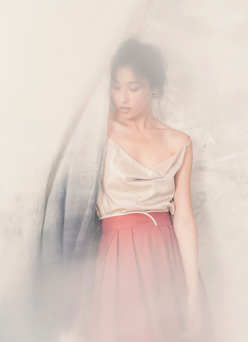 拼色背心 - 女装背心 - 棉．麻 