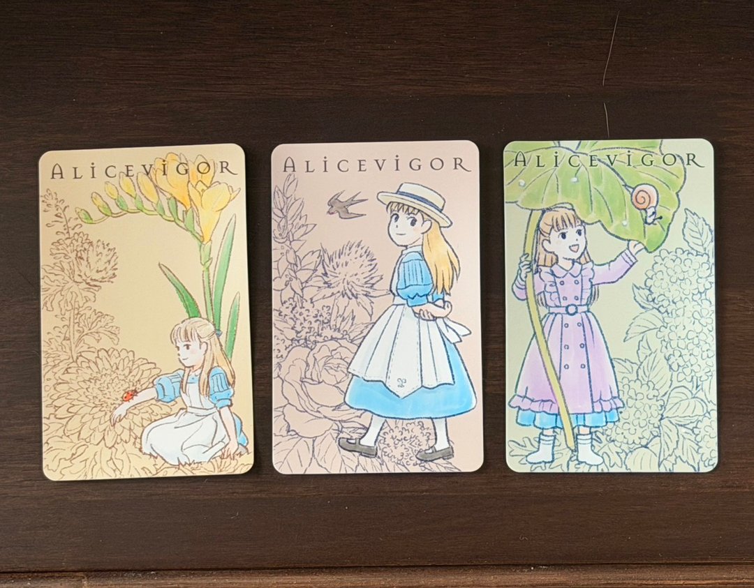 花朵与爱丽丝贴纸・三入组 - 贴纸 - 纸 