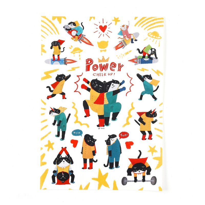 集气 _防水透明贴纸 - 贴纸 - 纸 白色