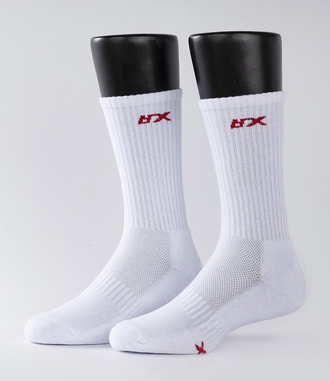 BFX SPRINT 隐形气垫中筒袜 - 白红色 - 袜子 - 棉 白色