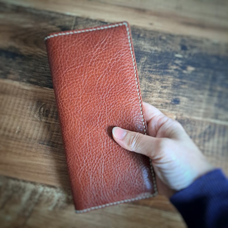 【开运钱包】mica at home简约真皮长夹/棕色【意大利植鞣牛皮】 - 皮夹/钱包 - 真皮 