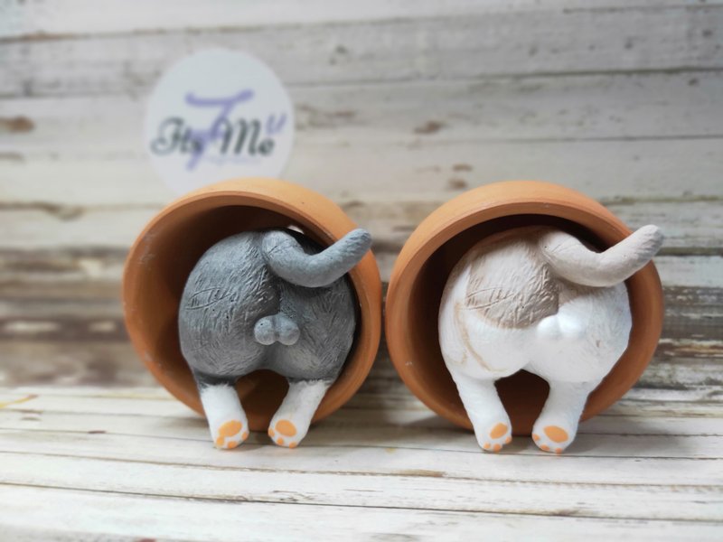 猫星人屁屁-2D扩香石 - 香薰/精油/线香 - 其他材质 多色