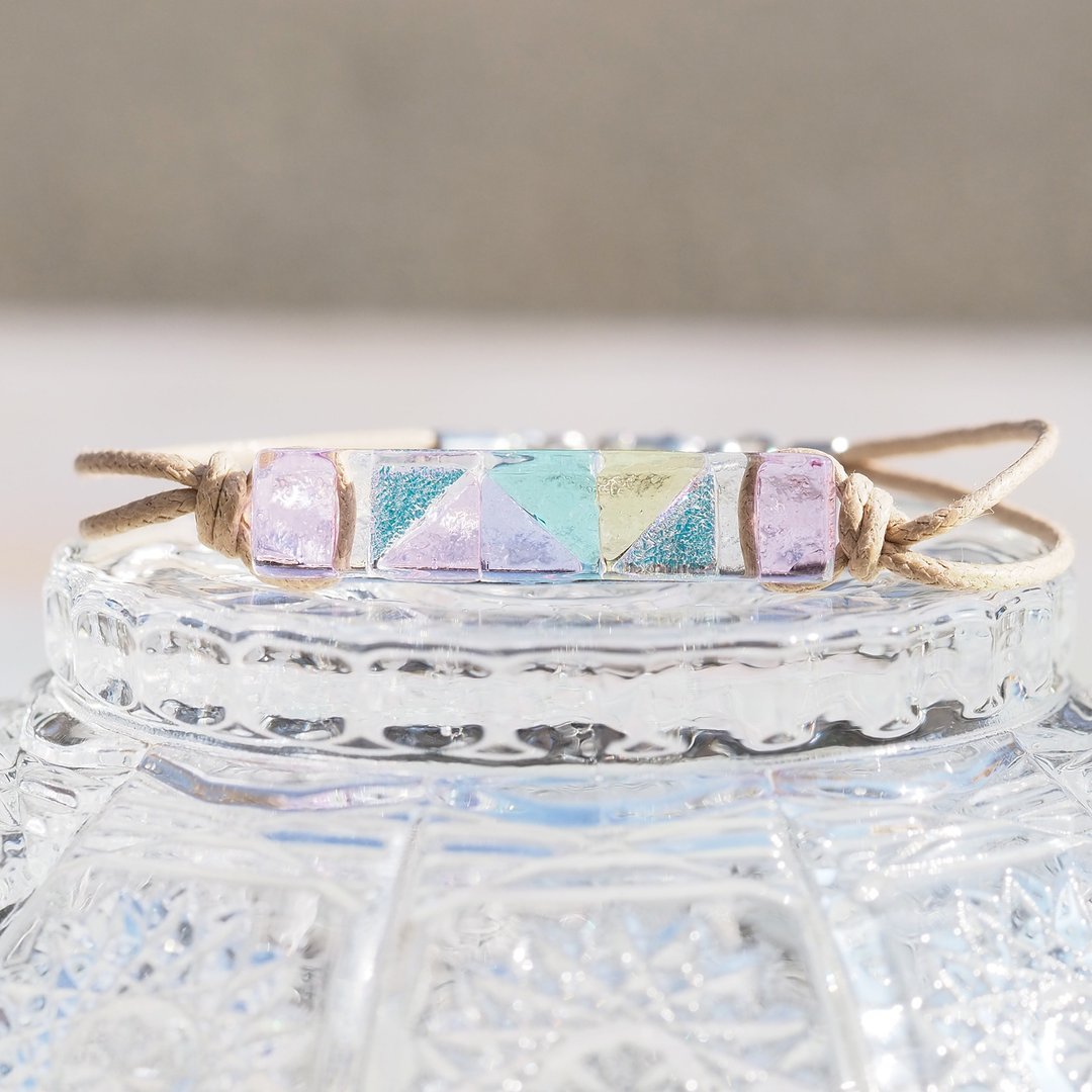 Cocktail glass (Kakuteru [Sakura pastel]) Bracelet / Anklet [Length, metal-free choice] [Made to order] - 手链/手环 - 玻璃 粉红色